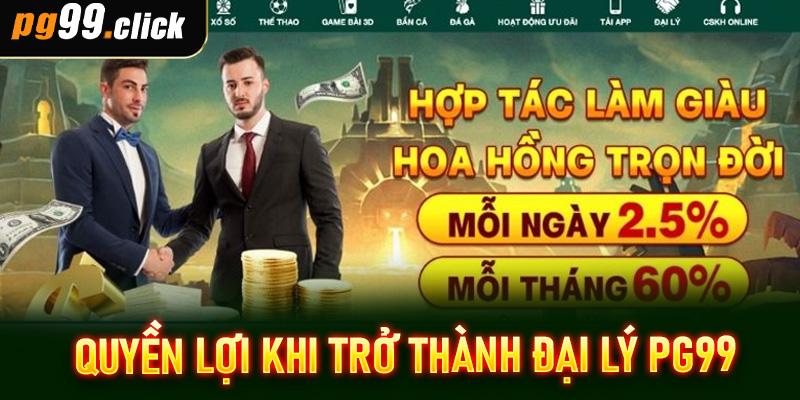 Quyền lợi khi trở thành đại lý PG99